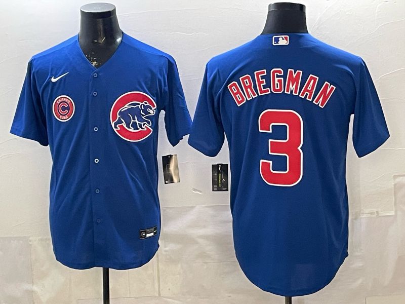 Men 2026 Chicago Cubs #3 Bregman Blue Game Nike MLB Jersey style 009->chicago cubs->MLB Jersey